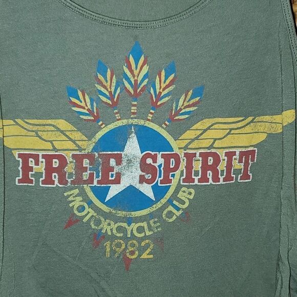 Free Spirit Motorcycle Club Tank Top Forever 21 M - Picture 2 of 4